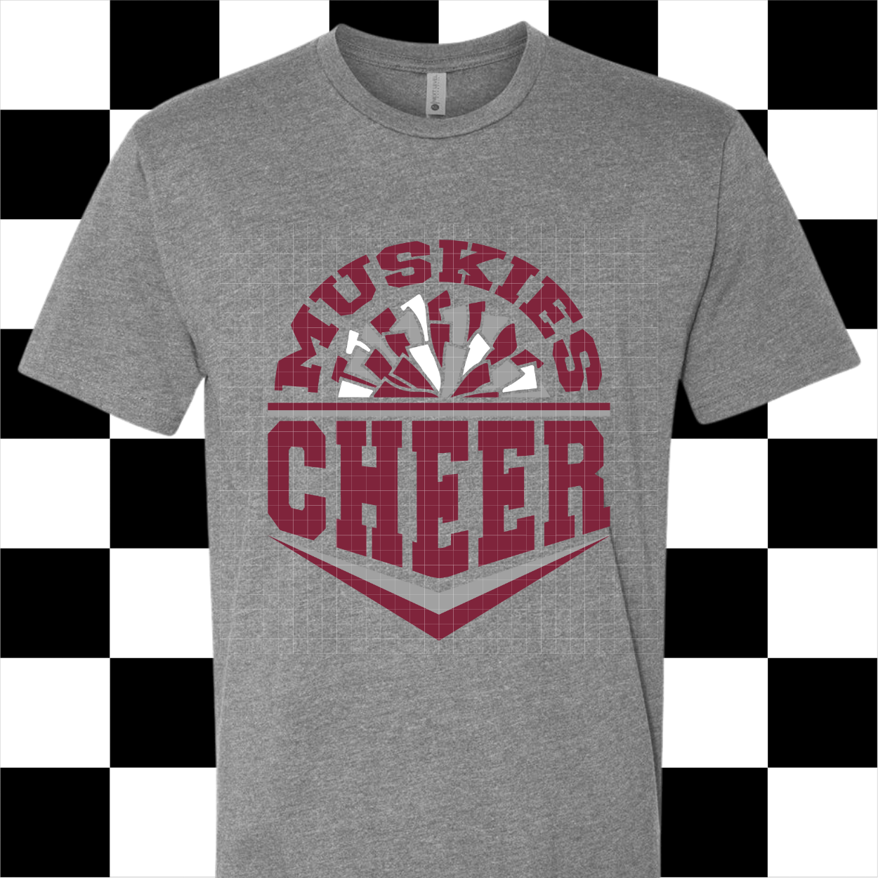 Pre-Order TODDLER/YOUTH Muskies Cheer - Gray T-shirt