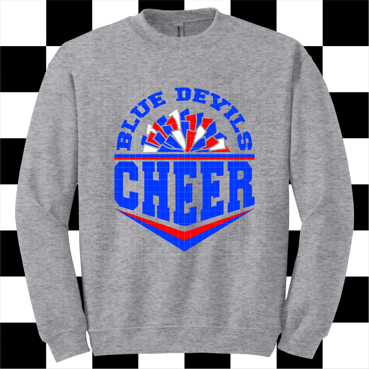 Pre-Order TODDLER/YOUTH Blue Devils Cheer - CREWNECK