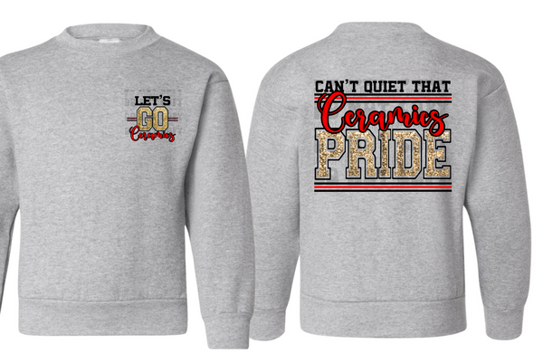 YOUTH PRIDE MASCOT ON REGULAR CREWNECK