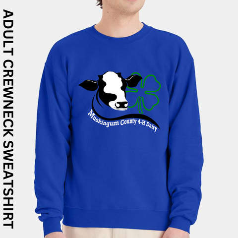 Pre-Order ADULT CREW SWEATSHIRT 4-H DAIRY