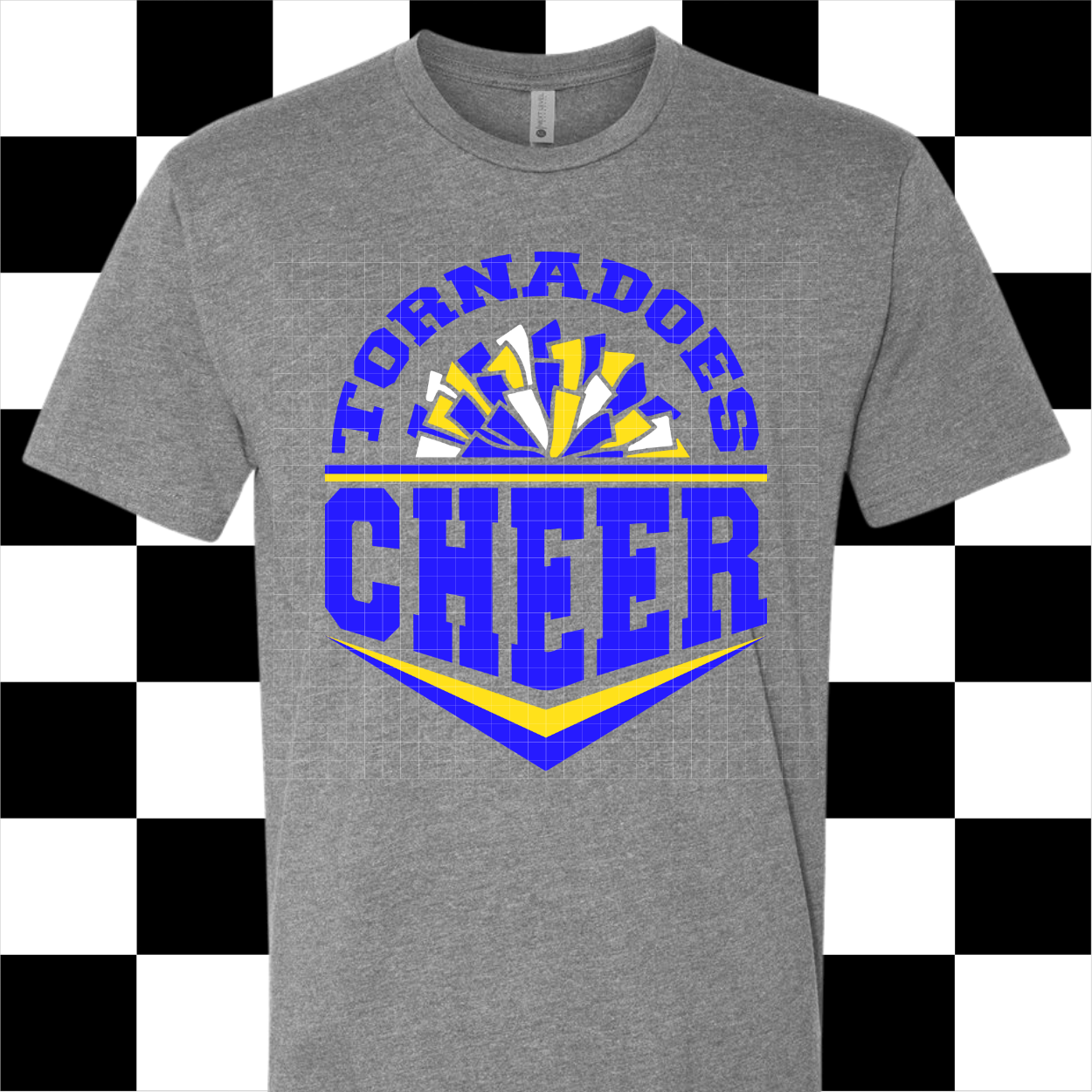 Pre-Order ADULT Tornadoes Cheer - Gray T-shirt