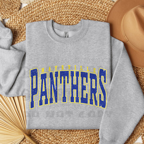 PRE-ORDER - PANTHERS VARSITY DISTRESSED TODDLER - YOU CHOOSE COLOR