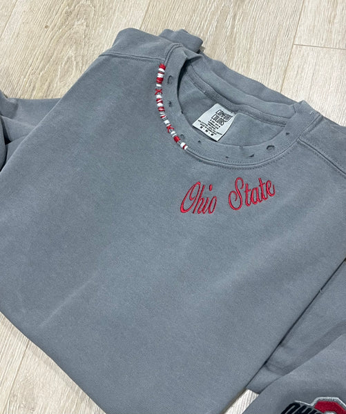 Embroidered Go Bucks Crewneck