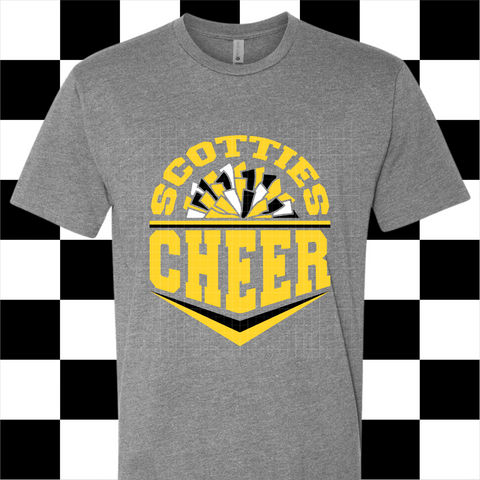 Pre-Order ADULT Scotties Cheer - Gray T-shirt