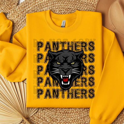 PRE-ORDER - PANTHERS STACKED MASCOT ADULT - YOU CHOOSE COLOR