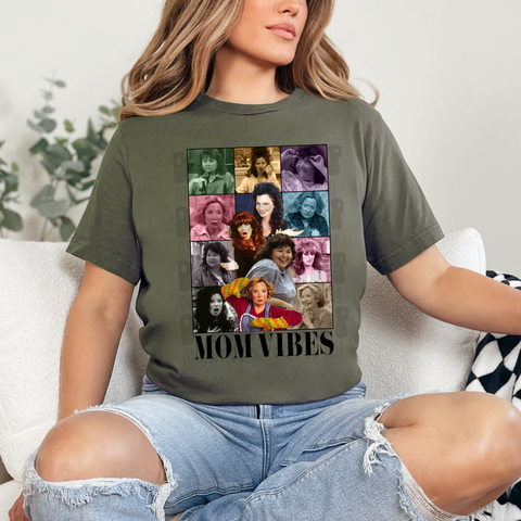 *PRE-ORDER* MOM VIBES COLLAGE BLK LETTERS - YOU CHOOSE COLOR