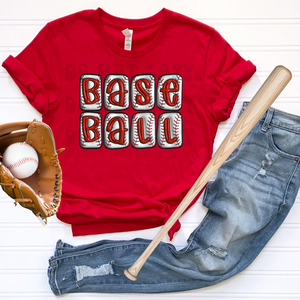 PRE-ORDER - BASEBALL BUBBLE LETTERS ADULT - YOU CHOOSE COLOR