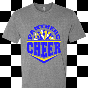 Pre-Order ADULT Panthers Cheer - Gray T-shirt