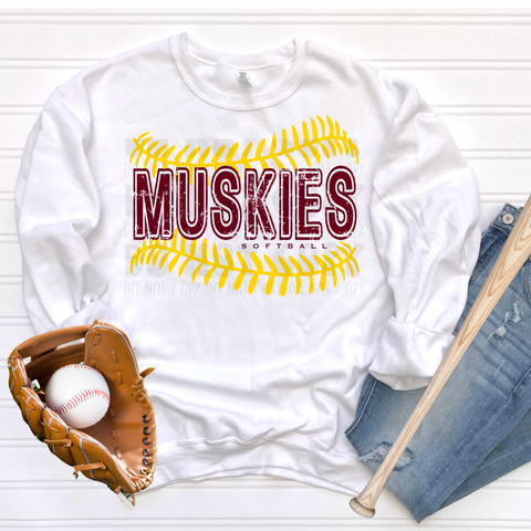 PRE-ORDER - MUSKIES SOFTBALL ADULT - YOU CHOOSE COLOR