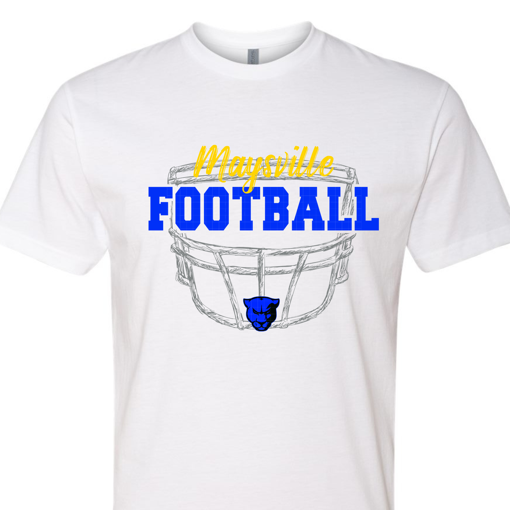 Pre-Order TODDLER/YOUTH Maysville Football Helmet Logo - White T-shirt