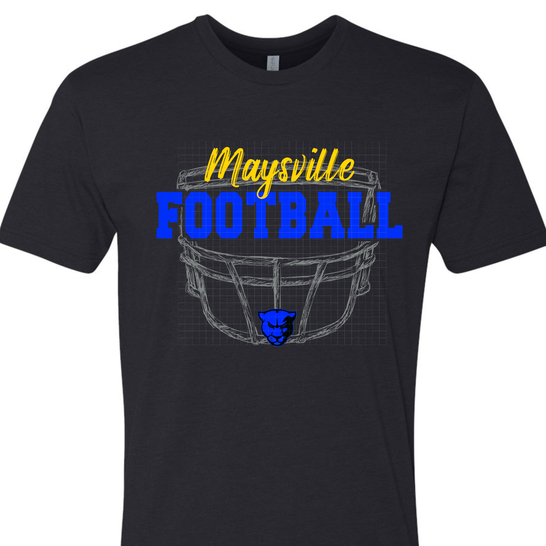 Pre-Order ADULT Maysville Football Helmet Logo - Black T-shirt