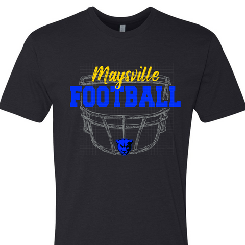 Pre-Order TODDLER/YOUTH Maysville Football Helmet Logo - Black T-shirt