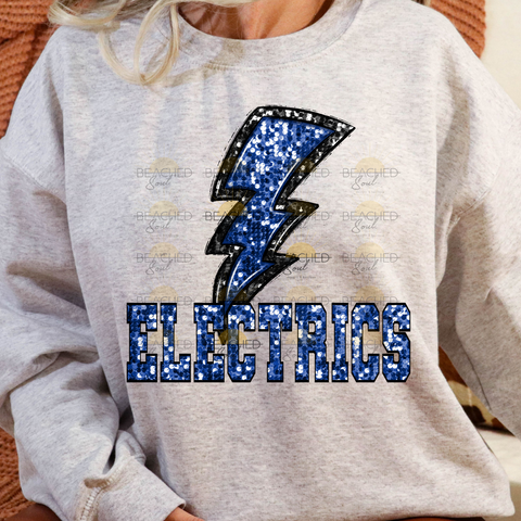 FAUX SEQUIN ELECTRICS SPORT GREY SWEATSHIRT - YOUTH