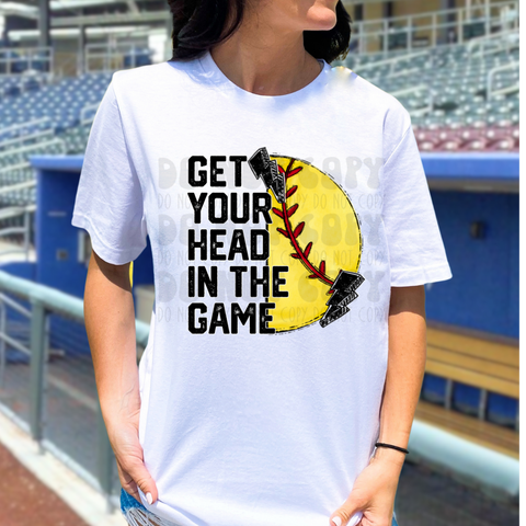 PRE-ORDER - GET YOUR HEAD IN THE GAME SOFTBALL, ADULT - YOU CHOOSE COLOR