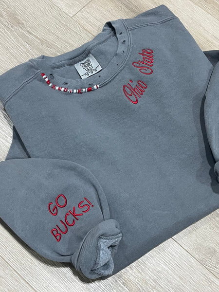 Embroidered Go Bucks Crewneck