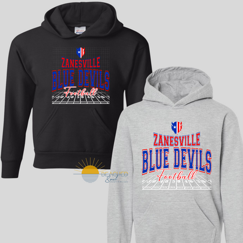 Pre-Order TODDLER/YOUTH Blue Devils Field Logo - HOODIE