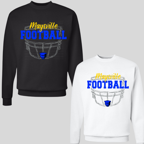 Pre-Order ADULT Maysville Football Helmet Logo - CREWNECK