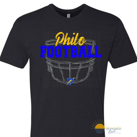 Pre-Order ADULT Electrics Football Helmet Logo - Black T-shirt