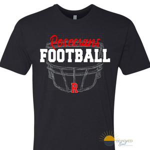 Pre-Order ADULT Bishops Football Helmet Logo - Black T-shirt