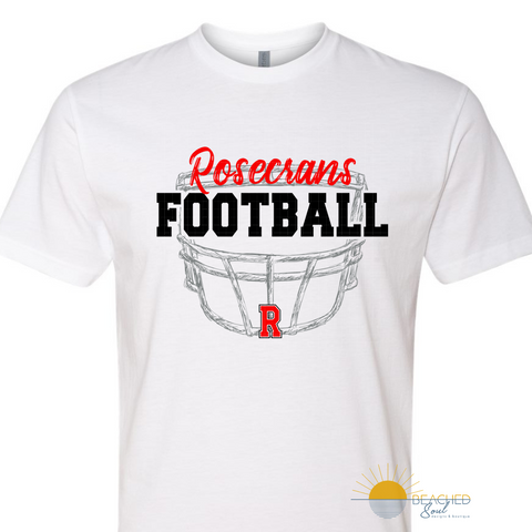 Pre-Order ADULT Bishops Football Helmet Logo - WHITE T-shirt