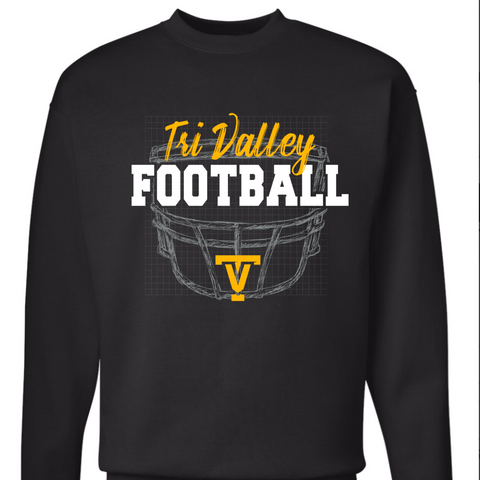 Pre-Order ADULT TV Football Helmet Logo - CREWNECK