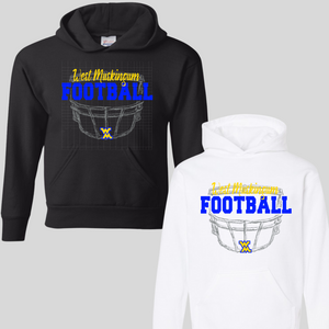 Pre-Order ADULT WM Football Helmet Logo - HOODIE