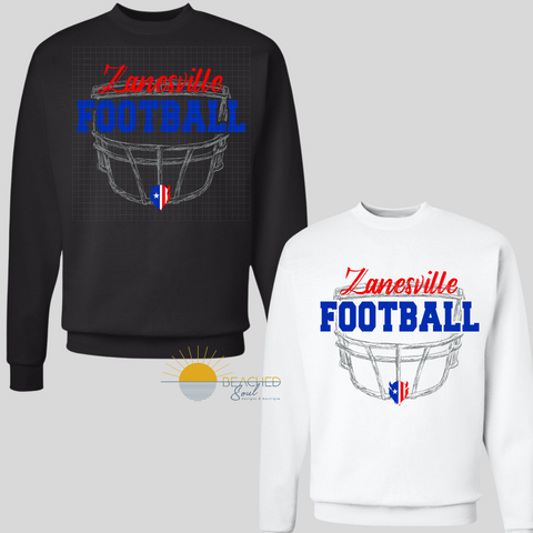 Pre-Order ADULT Blue Devils Football Helmet Logo - CREWNECK