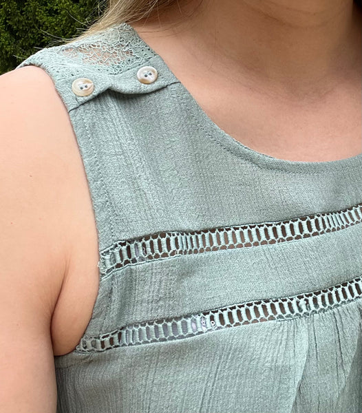 Shadyside Sleeveless Top - Dusty Sage