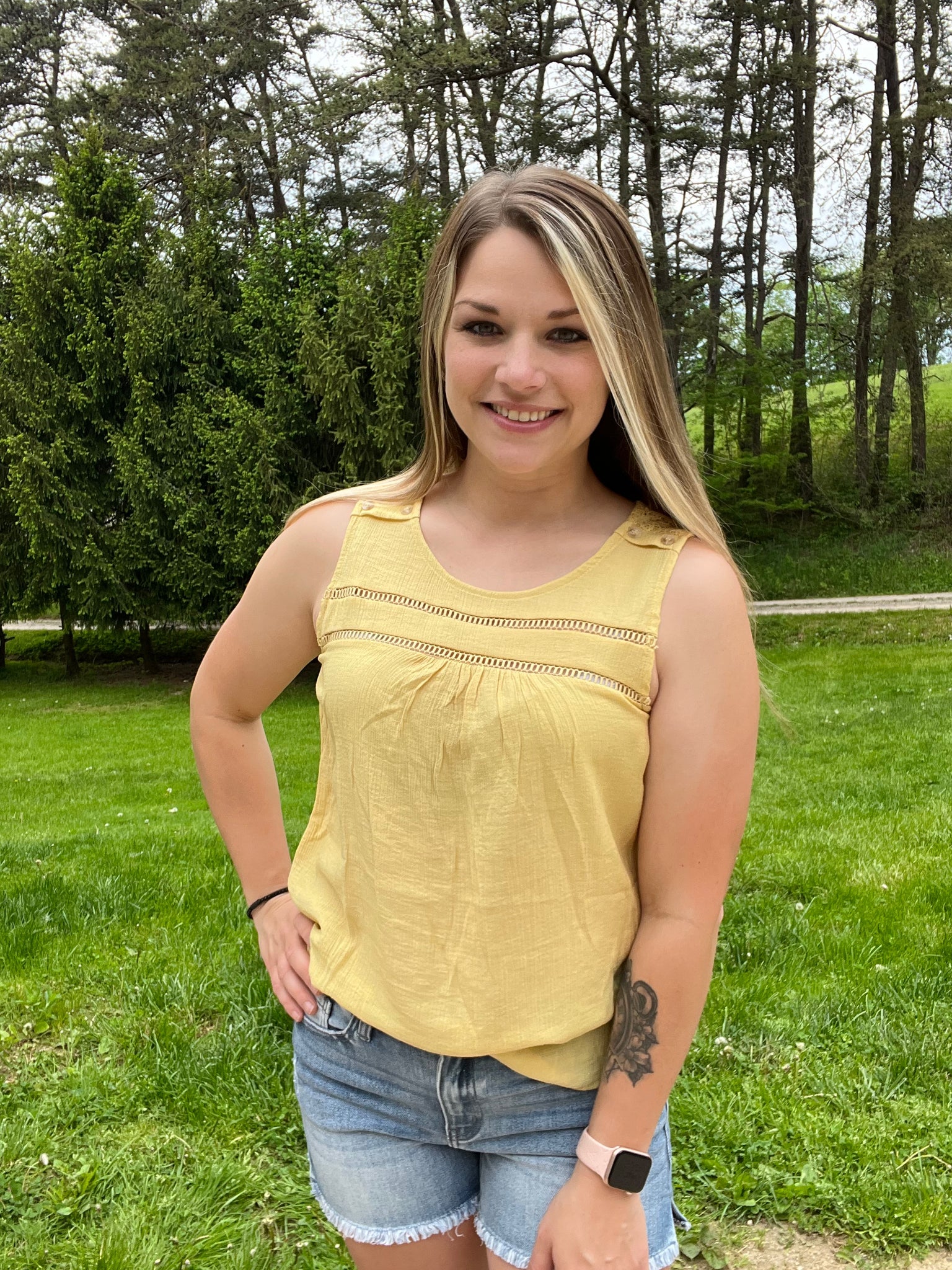 Shadyside Sleeveless Top - Dusty Yellow