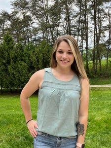 Shadyside Sleeveless Top - Dusty Sage