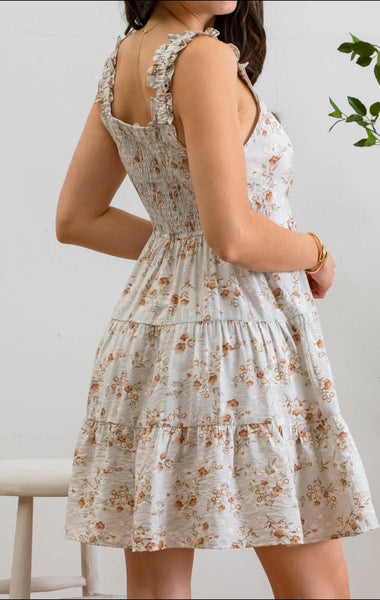 Ruffle Strap floral dress