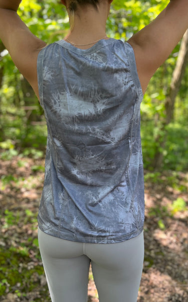 Grey tie dye tank