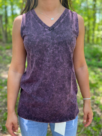 V-NECK TUNIC - BLACKBERRY