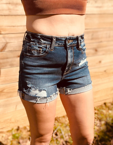 Hailee Distressed Denim Short