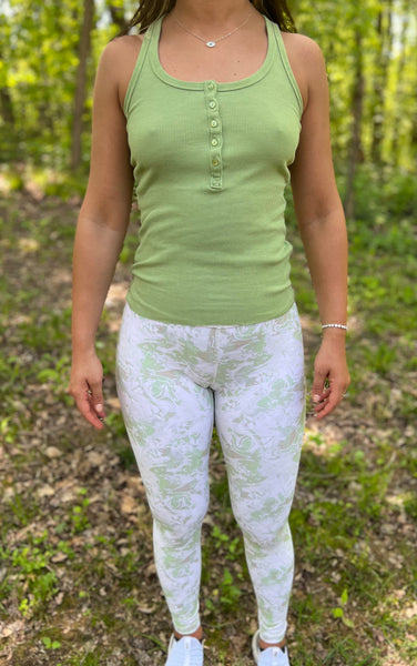 Lime Whimsy High Waisted legging