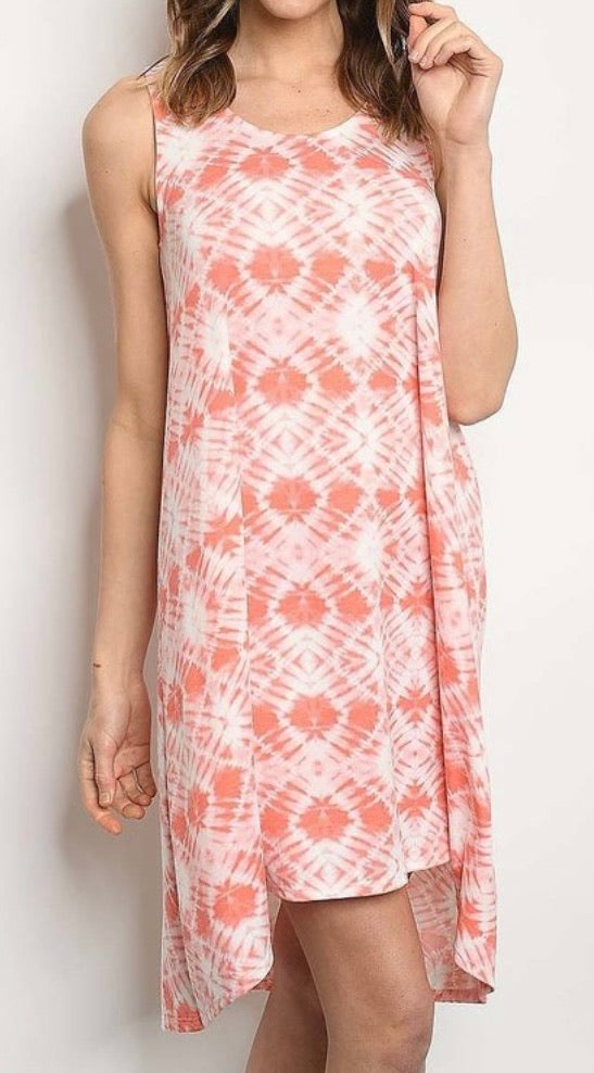 Coral High Lo Dress